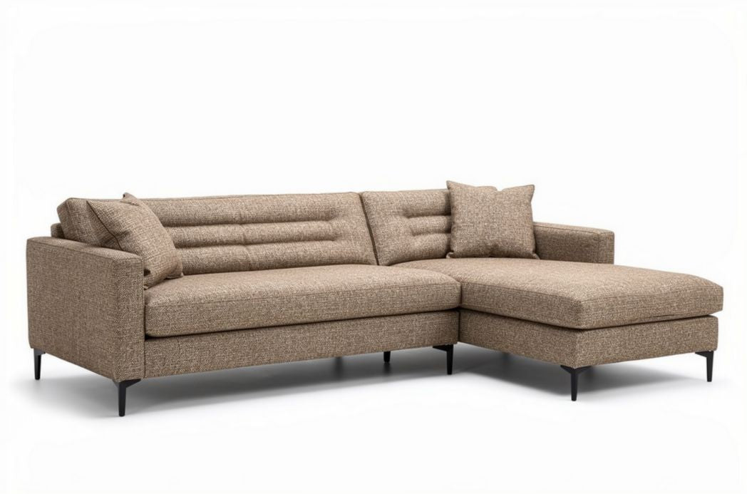Sofa narożna z funkcją spania w tkaninie - 240 x 160 x 85cm